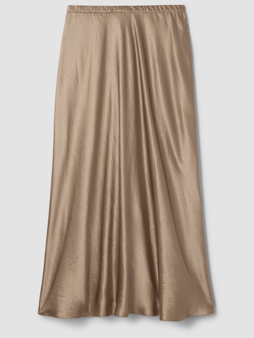 Eileen Fisher Textured Satin Slip Skirt XL Biscuit NWT - Picture 3 of 10